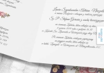 Zaproszenia ślubne kwadratowe, otwierane w bok - Róże na granacie - środek, powiększenie | Moje zaproszenia