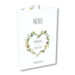 Menu weselne A5 - Wianek serce |moje-zaproszenia|