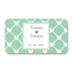 Magnesy - upominki dla gości weselnych - Miętowe serca
