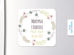 Magnesy kwadratowe - upominki dla gości weselnych - Orientalne kwiaty II | Moje zaproszenia