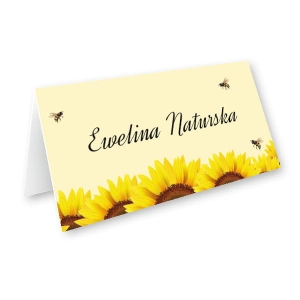 Winietki Ślubne - Słoneczniki i pszczoły
