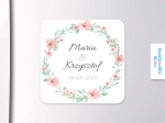 Magnesy kwadratowe - upominki dla gości weselnych - Kwitnąca wiśnia | Moje zaproszenia