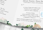 Zaproszenia ślubne kwadratowe, otwierane w bok - Zimowe kwiaty, białe - środek, powiększenie | Moje zaproszenia