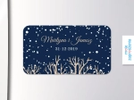Magnesy poziome - upominki dla gości weselnych - Śnieżna noc | Moje zaproszenia